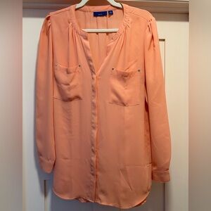 Ladies Blouse by Apt. 9.  Size M, 100% polyester, lovely peach color